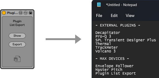 Plugin List Export