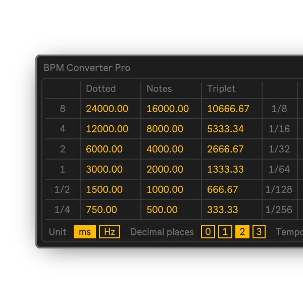 BPM Converter Pro